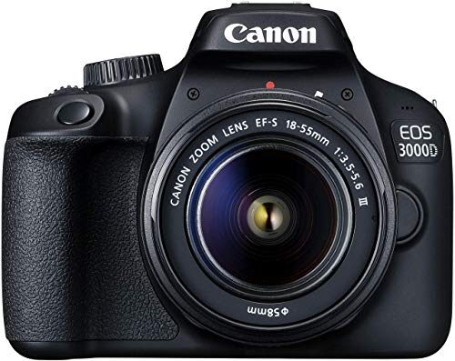 Canon EOS 3000D 18MP DSLR Camera Bundle: 18-55mm Lens, 16GB Card, Carry Case (Refurbished)